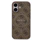 Guess PU Leather 4G MagSafe Hoesje voor iPhone 17 – Bruin - Telefoonhoesje