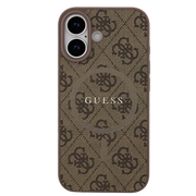 Guess PU Leather 4G MagSafe Hoesje voor iPhone 17 – Bruin - Telefoonhoesje