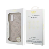 Guess PU Leather 4G MagSafe Hoesje voor iPhone 17 – Roze - Telefoonhoesje