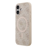 Guess PU Leather 4G MagSafe Hoesje voor iPhone 17 – Roze - Telefoonhoesje