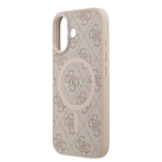 Guess PU Leather 4G MagSafe Hoesje voor iPhone 17 – Roze - Telefoonhoesje