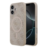 Guess PU Leather 4G MagSafe Hoesje voor iPhone 17 – Roze - Telefoonhoesje