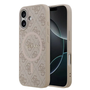 Guess PU Leather 4G MagSafe Hoesje voor iPhone 17 – Roze - Telefoonhoesje
