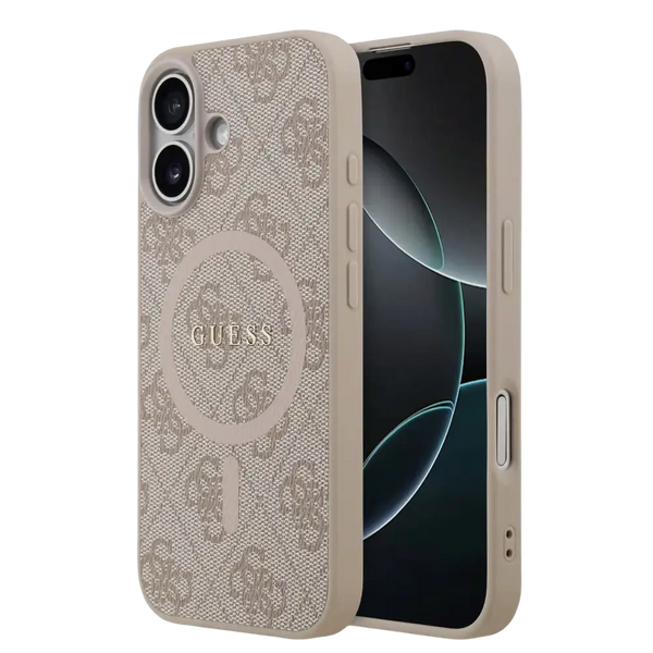 Guess PU Leather 4G MagSafe Hoesje voor iPhone 17 – Roze - Telefoonhoesje