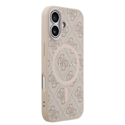 Guess PU Leather 4G MagSafe Hoesje voor iPhone 17 – Roze - Telefoonhoesje
