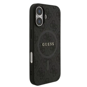 Guess PU Leather 4G MagSafe Hoesje voor iPhone 17 – Zwart - Telefoonhoesje