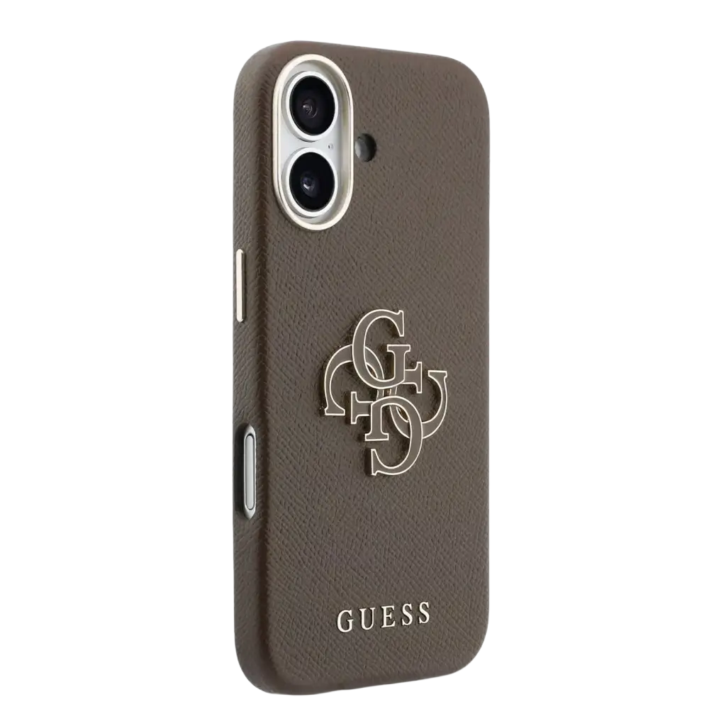 Guess PU Resin Logo Hoesje – iPhone 17 Bruin - Back cover