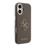 Guess PU Resin Logo Hoesje – iPhone 17 Bruin - Back cover