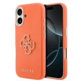 Guess PU Resin Logo Hoesje – iPhone 17 Oranje - Back cover
