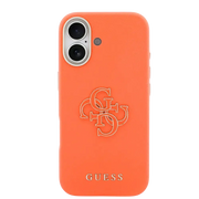 Guess PU Resin Logo Hoesje – iPhone 17 Oranje - Back cover