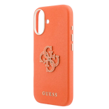 Guess PU Resin Logo Hoesje – iPhone 17 Oranje - Back cover