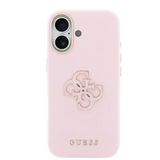 Guess PU Resin Logo Hoesje – iPhone 17 Roze - Back cover