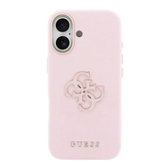Guess PU Resin Logo Hoesje – iPhone 17 Roze - Back cover