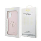 Guess PU Resin Logo Hoesje – iPhone 17 Roze - Back cover