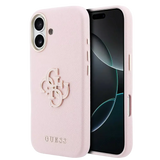 Guess PU Resin Logo Hoesje – iPhone 17 Roze - Back cover