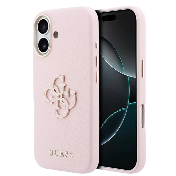 Guess PU Resin Logo Hoesje – iPhone 17 – Roze