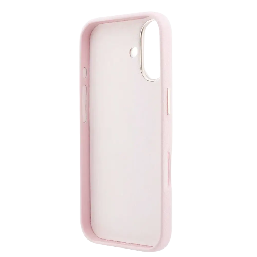 Guess PU Resin Logo Hoesje – iPhone 17 Roze - Back cover