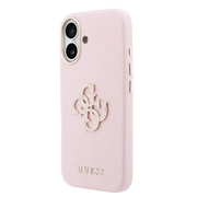 Guess PU Resin Logo Hoesje – iPhone 17 Roze - Back cover