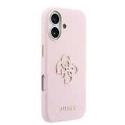 Guess PU Resin Logo Hoesje – iPhone 17 Roze - Back cover