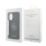 Guess PU Resin Logo Hoesje – iPhone 17 Zwart - Back cover