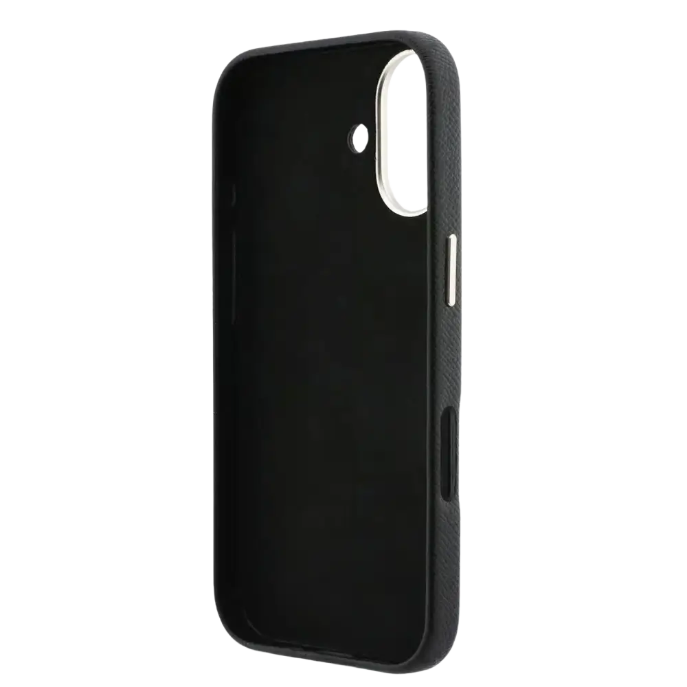 Guess PU Resin Logo Hoesje – iPhone 17 Zwart - Back cover