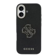 Guess PU Resin Logo Hoesje – iPhone 17 Zwart - Back cover