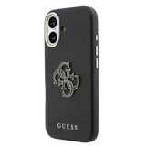 Guess PU Resin Logo Hoesje – iPhone 17 Zwart - Back cover