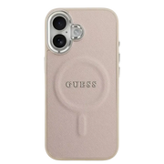 Guess PU Saffiano MagSafe Hoesje – iPhone 17 Roze - Back cover