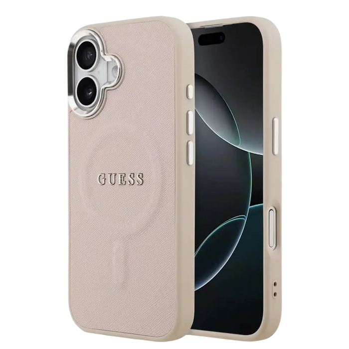 Guess PU Saffiano MagSafe Hoesje – iPhone 17 – Roze