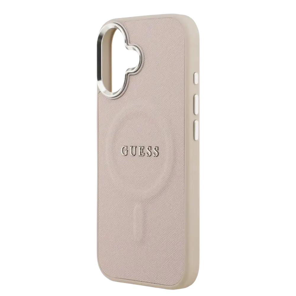 Guess PU Saffiano MagSafe Hoesje – iPhone 17 Roze - Back cover