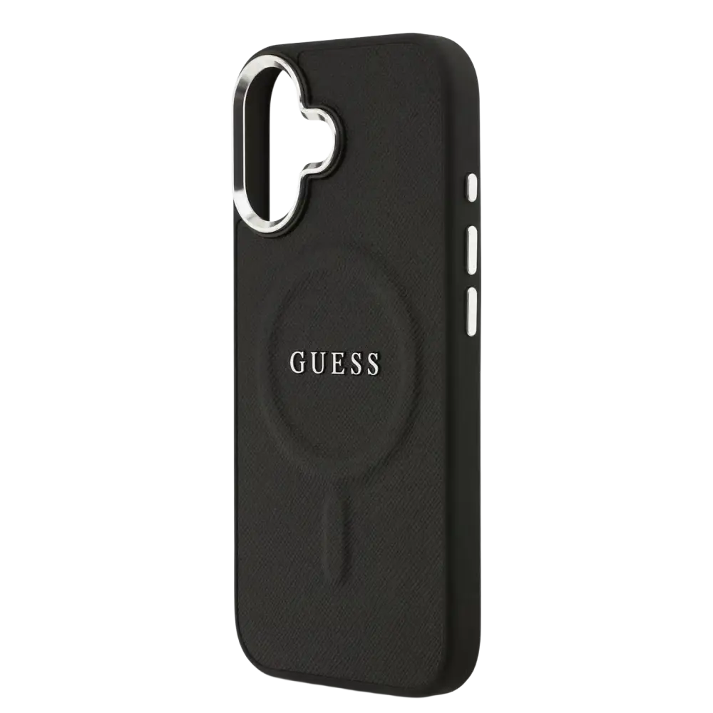 Guess PU Saffiano MagSafe Hoesje – iPhone 17 Zwart - Back cover