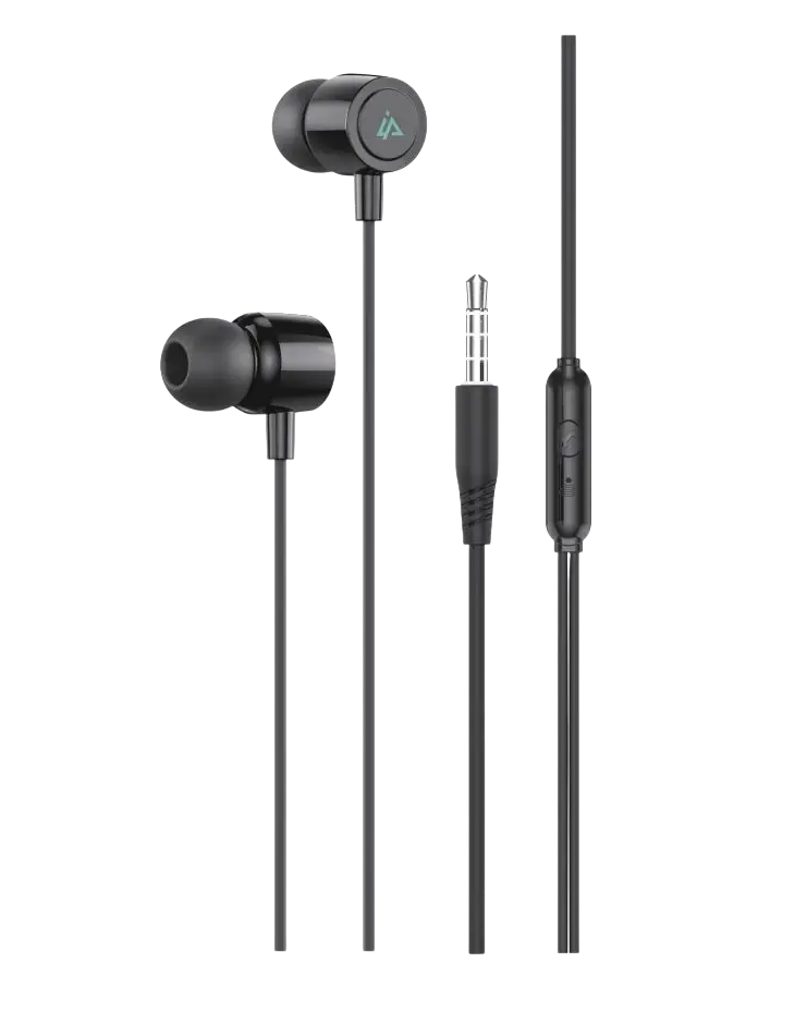 iPeax Bedrade 3,5mm Oordopjes – Zwart