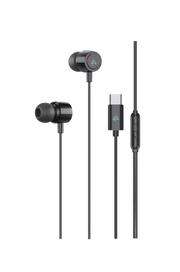 iPeax Bedrade USB-C Oordopjes – Zwart
