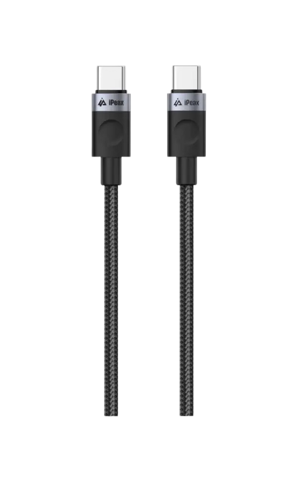 iPeax USB-C naar Kabel – 1 Meter Zwart voor Eenvoudig Opladen