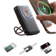 Joyroom Magnetische Powerbank 10.000 mAh 22,5W met ingebouwde kabel