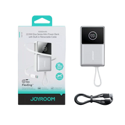 Joyroom Powerbank 10.000 mAh met Oprolbare USB-C Kabel – Wit