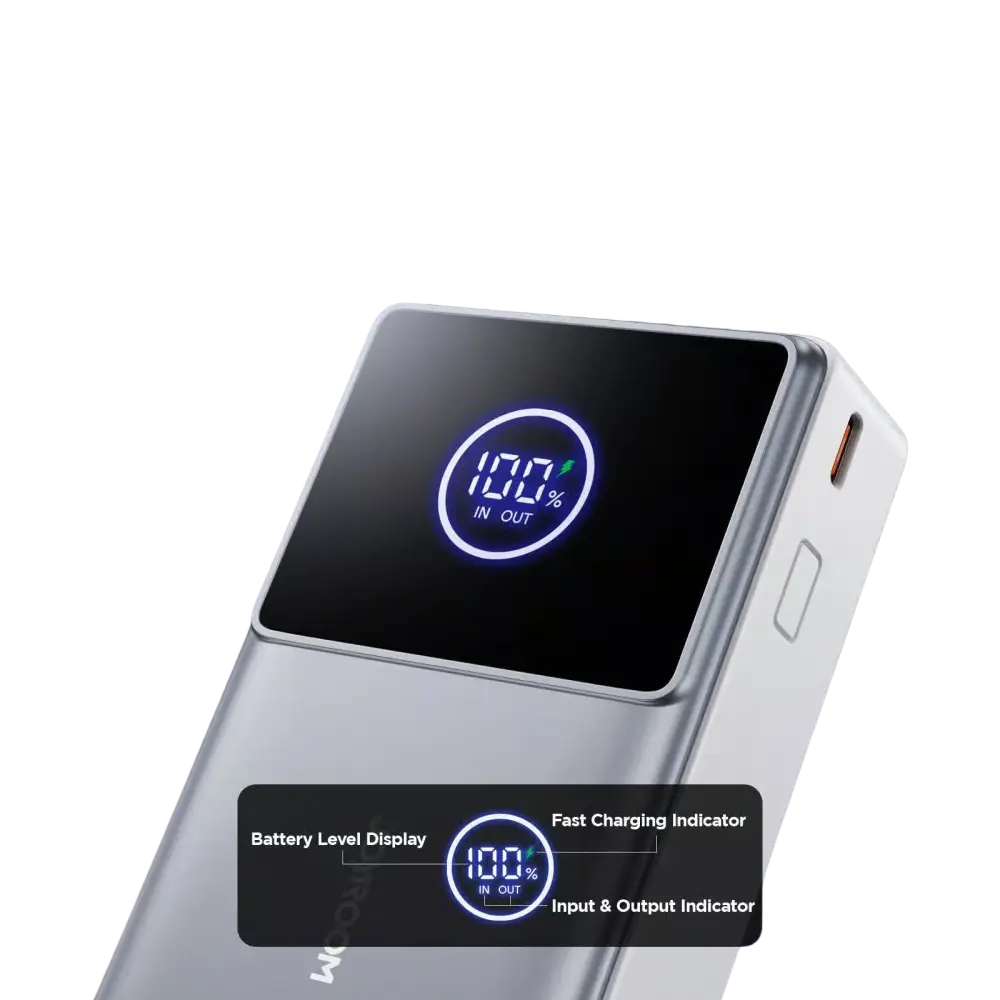 Joyroom Powerbank 10.000 mAh met Oprolbare USB-C Kabel – Wit