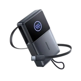 Joyroom Powerbank 10.000 mAh met Oprolbare USB-C Kabel – Zwart