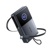 Joyroom Powerbank 10.000 mAh met Oprolbare USB-C Kabel – Zwart