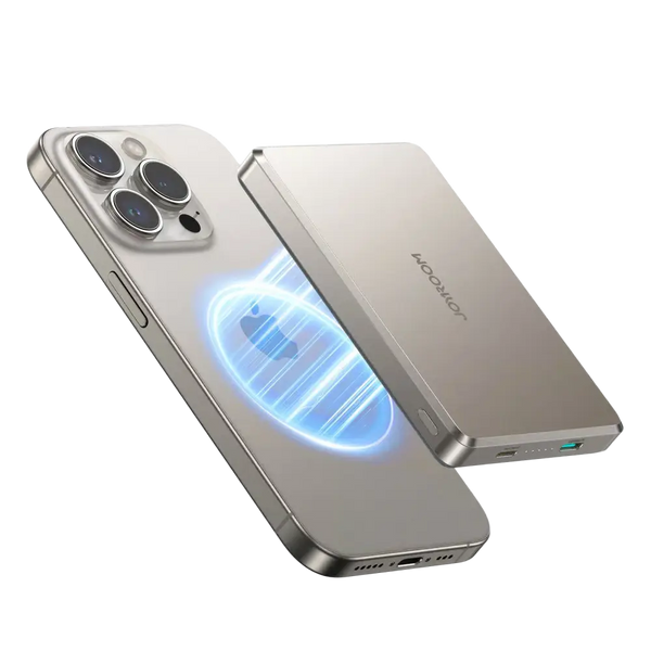 Joyroom Ultra-Slim Magnetische Powerbank 10.000 mAh 20W – Natural Titanium