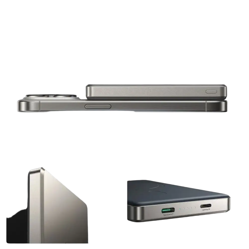 Joyroom Ultra-Slim Magnetische Powerbank 10.000 mAh 20W – Natural Titanium