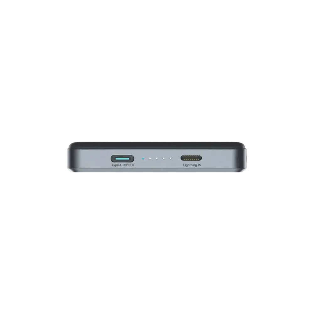 Joyroom Ultradunne Magnetische Powerbank 10.000 mAh – Grijs