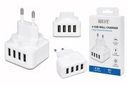 Optimaliseer je Oplaadervaring met de Reislader 4 USB-A Poorten - Goud - Wave