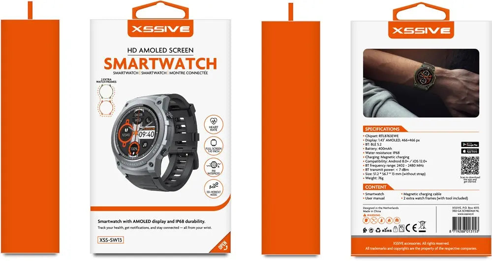 Xssive Smartwatch XSS-SW13 - Schwarz