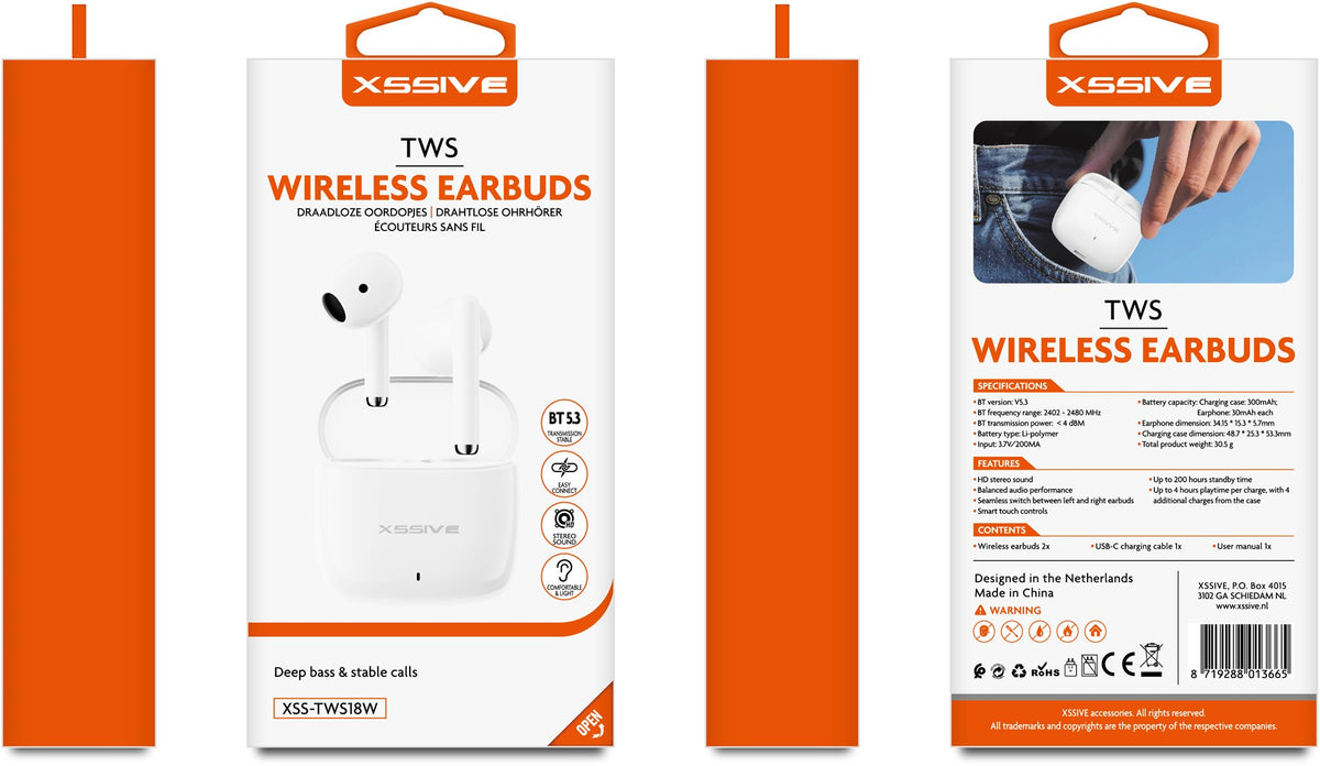 Xssive Kabellose Earbuds XSS-TWS18W - Weiß