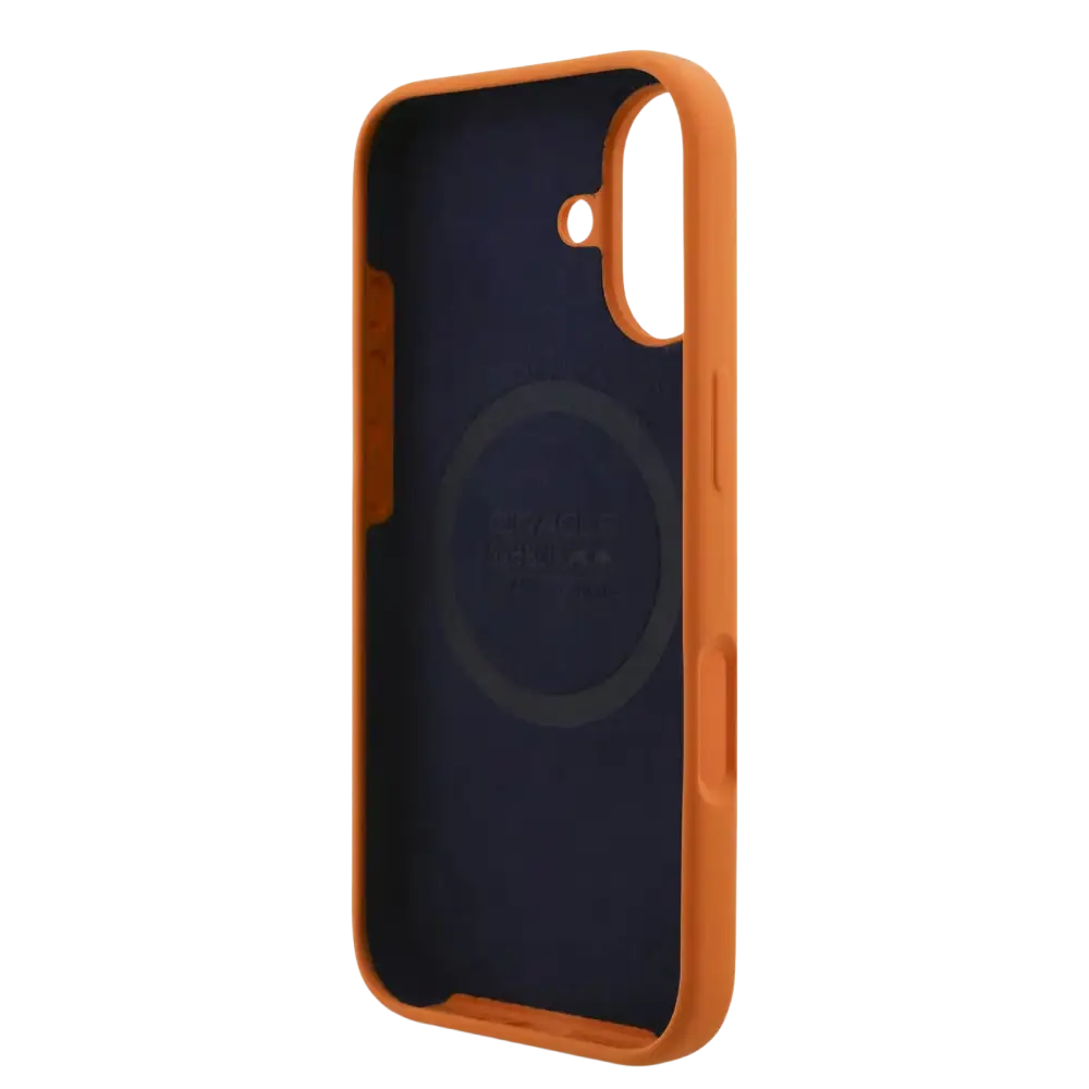 Red Bull Silicone Ring MagSafe Hoesje – iPhone 17 Oranje - Back cover met vingerring