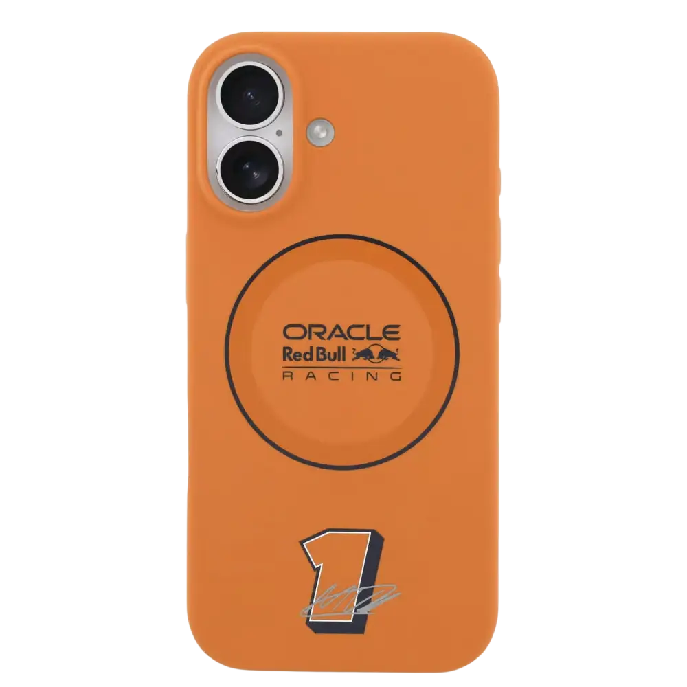 Red Bull Silicone Ring MagSafe Hoesje – iPhone 17 Oranje - Back cover met vingerring