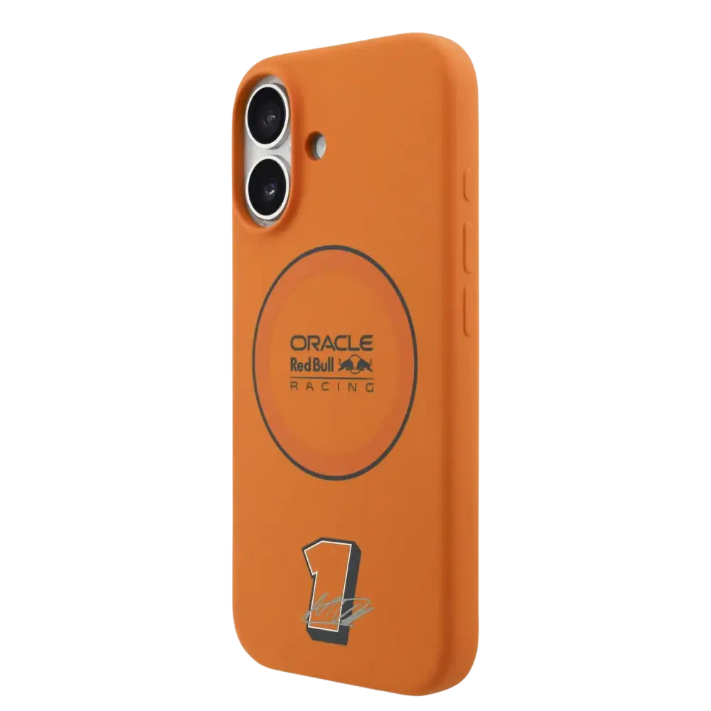 Red Bull Silicone Ring MagSafe Hoesje – iPhone 17 Oranje - Back cover met vingerring