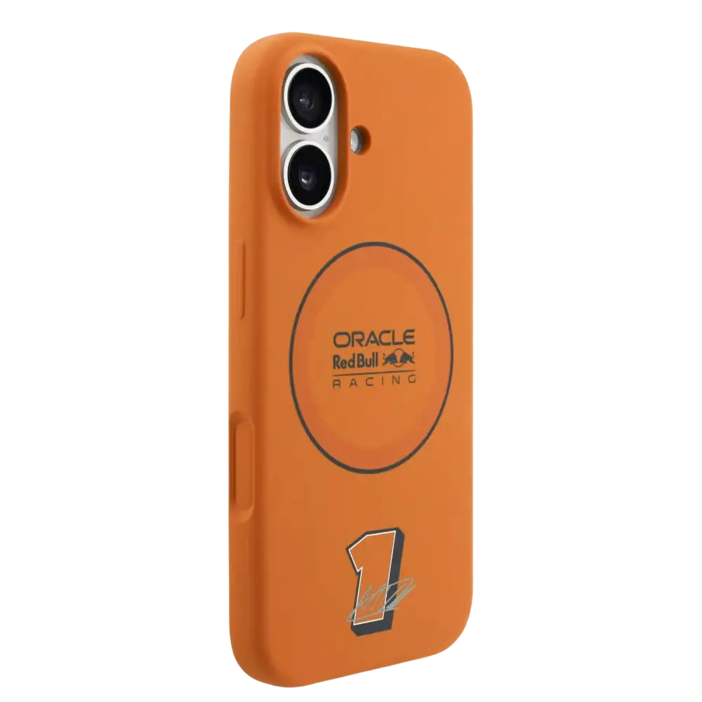 Red Bull Silicone Ring MagSafe Hoesje – iPhone 17 Oranje - Back cover met vingerring