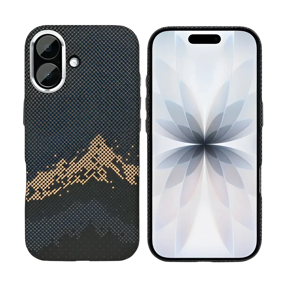 Rixus Alpine Ultra-Slim Case met MagSafe – iPhone 17 Mountain Black - Back cover / hardcase